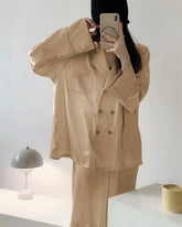 Pyjama en Soie Croisé Oversize